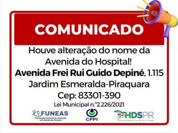 ALTERAÇÃO DO NOME DA RUA DO HOSPITAL SÃO ROQUE!
